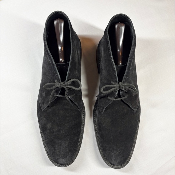 Tod’s Men’s Polacco Gomma Chukka Boots Size UK 11 US 10 Black Lace Up Ankle - Picture 3 of 14